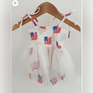 SpearmintLOVE x Angel Dear American Flag Bubble Romper